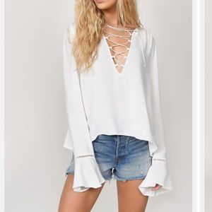 Tobi Lexi Lace Up Top